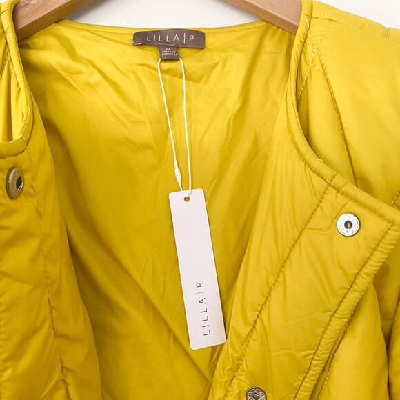 Lilla P Diamond‎ Quilted Jacket – Size M – NWT Yellow Barn Jacket Fall Quilted - Picture 8 of 9